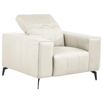 Fåtölj Ommel - Ljusbeige - Möbler - Stolar & fåtöljer - Fåtölj - Skinnfåtölj & läderfåtölj