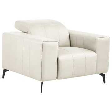 Fåtölj Ommel - Ljusbeige - Möbler - Stolar & fåtöljer - Fåtölj - Skinnfåtölj & läderfåtölj