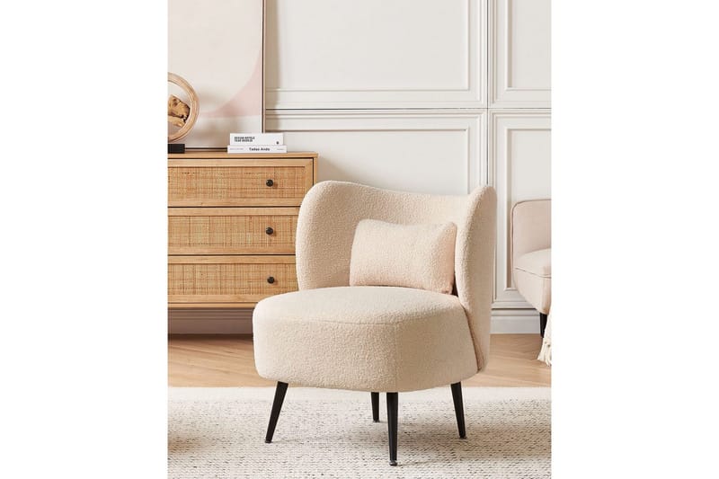 Fåtölj Otsby - Beige, svart - Möbler - Stolar & fåtöljer - Fåtölj - Fåtölj utan armstöd