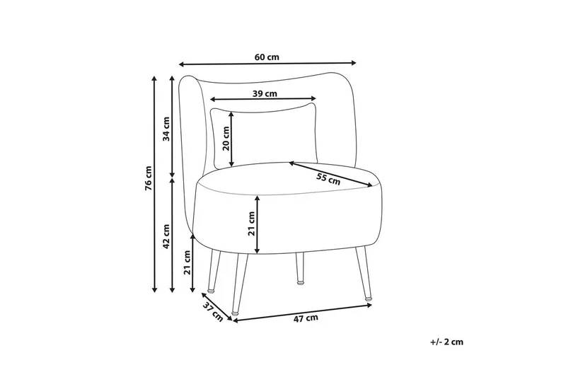 Fåtölj Otsby - Beige, svart - Möbler - Stolar & fåtöljer - Fåtölj - Fåtölj utan armstöd