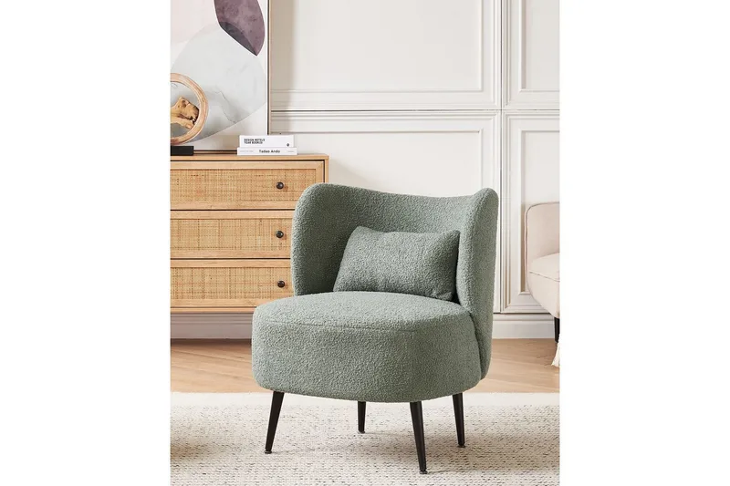 Fåtölj Otsby - Grön, Svart - Möbler - Stolar & fåtöljer - Fåtölj - Fåtölj utan armstöd