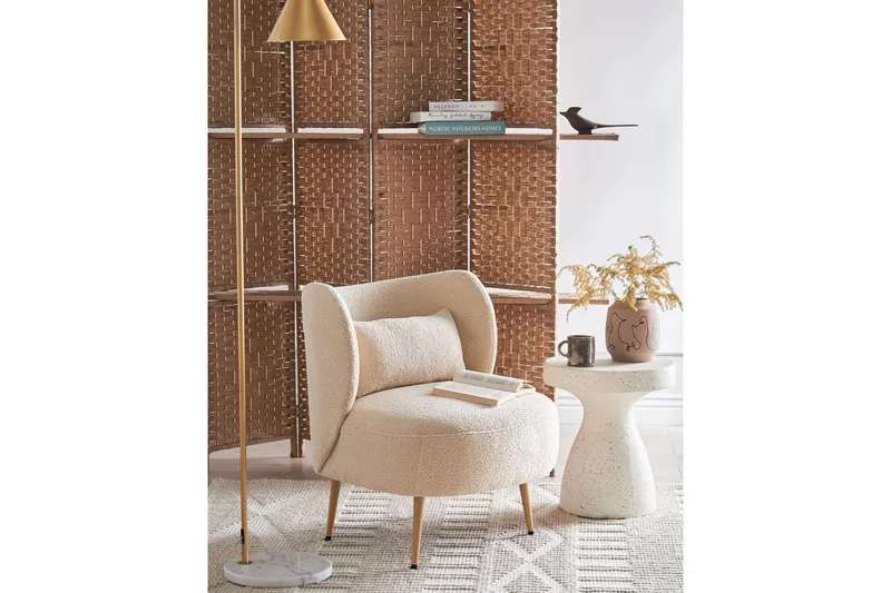 Fåtölj Otsby II Beige/ljust trä - Beige/ljust trä - Möbler - Stolar & fåtöljer - Fåtölj - Fåtölj utan armstöd