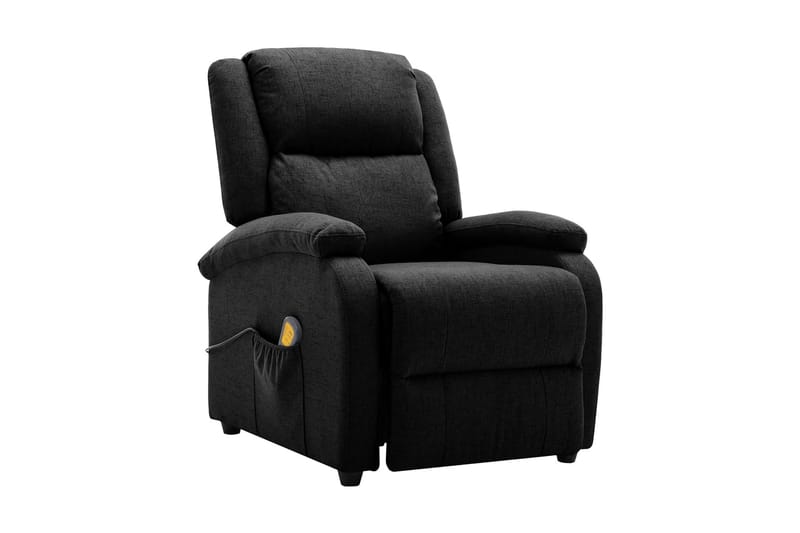 Fåtölj recliner svart tyg - Svart - Möbler - Stolar & fåtöljer - Fåtölj - Massagestol & massagefåtölj