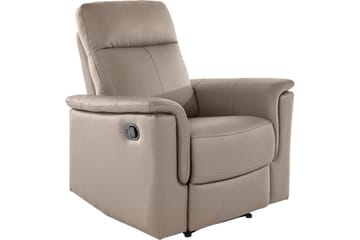 Fåtölj Southbrook Ljusgrå, PU/trä/metall, Manuell vilstol