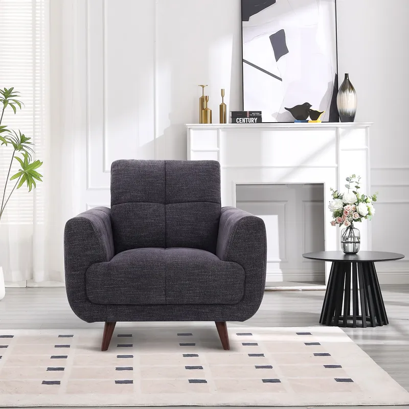 Fåtölj Steve - Mörkgrå - Möbler - Stolar & fåtöljer - Fåtölj - Clubfåtölj