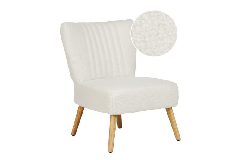 Fåtölj Vaasa, Vit, mörkt trä