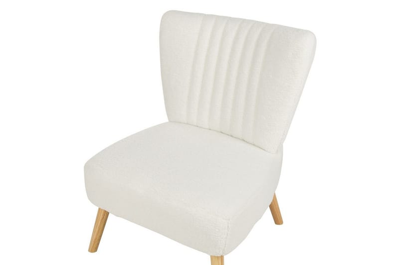 Fåtölj Vaasa - Vit, mörkt trä - Möbler - Stolar & fåtöljer - Fåtölj - Fåtölj utan armstöd