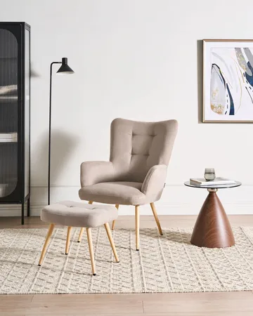 Fåtölj Vejle - Beige - Möbler - Stolar & fåtöljer - Fåtölj - Öronlappsfåtölj