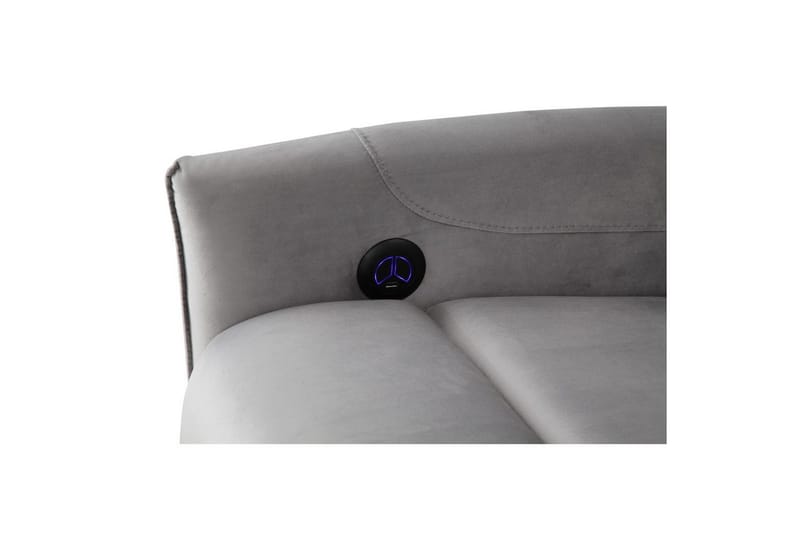 Fåtölj Pineto Grå, Sammet/Metall/Trä - Grå, Sammet/Metall/Trä - Möbler - Stolar & fåtöljer - Fåtölj - Biofåtölj & reclinerfåtölj