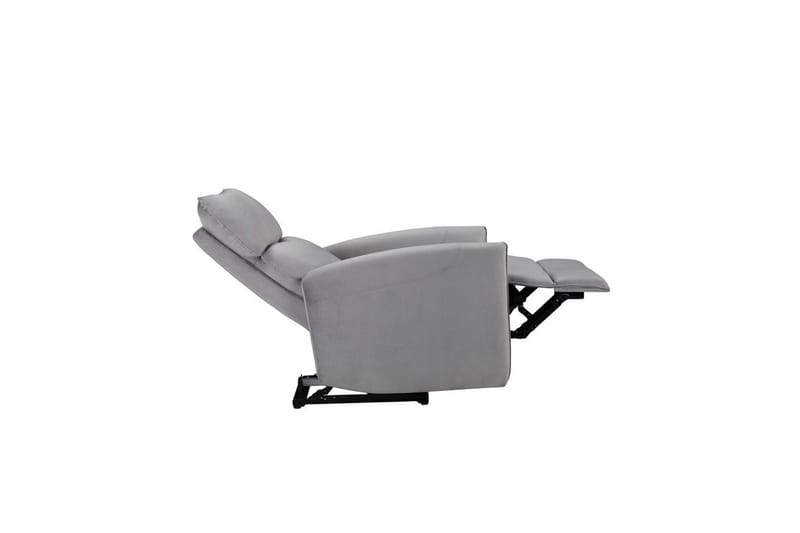 Fåtölj Pineto Grå, Sammet/Metall/Trä - Grå, Sammet/Metall/Trä - Möbler - Stolar & fåtöljer - Fåtölj - Biofåtölj & reclinerfåtölj