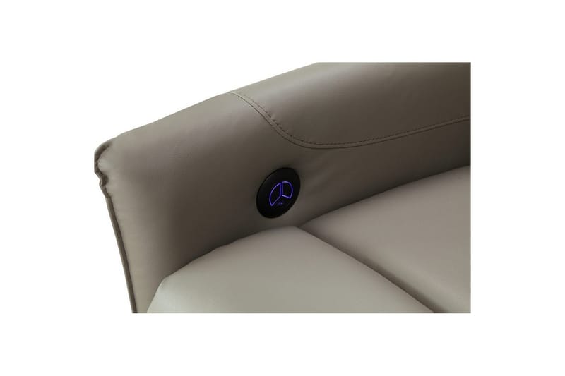 Fåtölj Pineto Ljusgrå, PU/metall/trä - Ljusgrå, PU/metall/trä - Möbler - Stolar & fåtöljer - Fåtölj - Biofåtölj & reclinerfåtölj