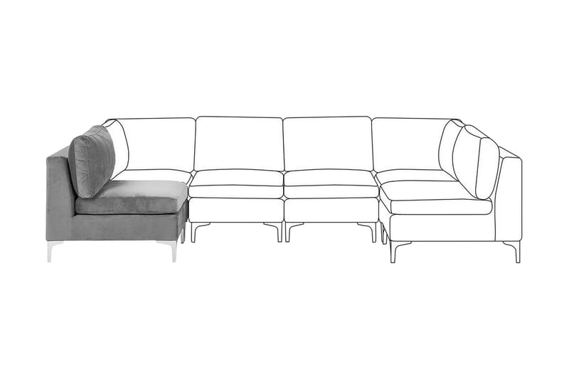 Evja 1-sits Modul - Sammet/Grå - Möbler - Stolar & fåtöljer - Fåtölj - Fåtölj utan armstöd