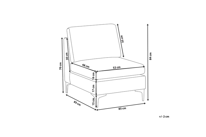 Evja 1-sits Modul - Sammet/Grå - Möbler - Stolar & fåtöljer - Fåtölj - Fåtölj utan armstöd