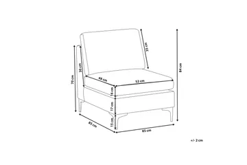 Evja 1-sits Modul - Sammet/Grå - Möbler - Stolar & fåtöljer - Fåtölj - Fåtölj utan armstöd