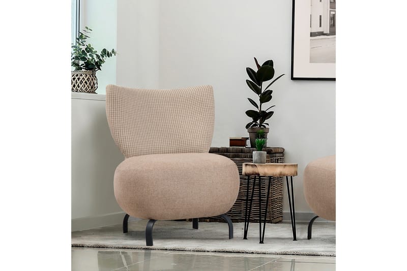 Lolya Fåtölj - Krämvit/Svart - Möbler - Stolar & fåtöljer - Fåtölj - Fåtölj utan armstöd