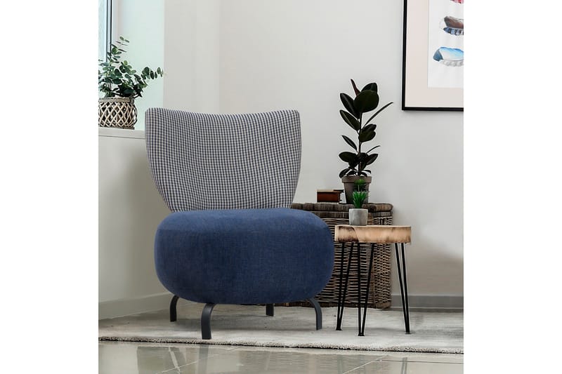 Lolya Fåtölj - Mörkblå/Svart - Möbler - Stolar & fåtöljer - Fåtölj - Fåtölj utan armstöd