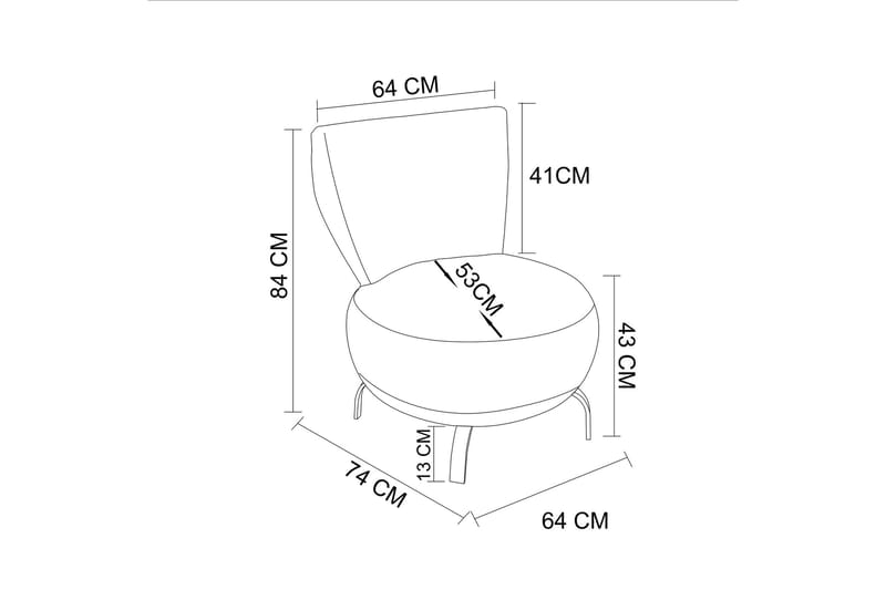 Lolya Fåtölj - Mörkblå/Svart - Möbler - Stolar & fåtöljer - Fåtölj - Fåtölj utan armstöd