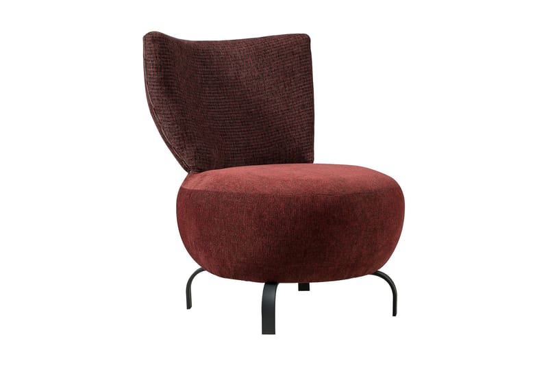 Lolya Fåtölj - Röd/Natur - Möbler - Stolar & fåtöljer - Fåtölj - Fåtölj utan armstöd