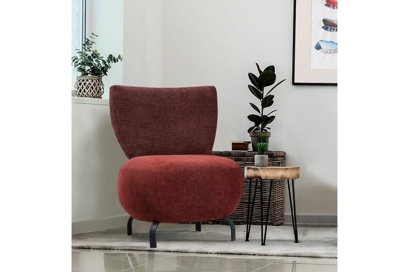 Lolya Fåtölj - Röd/Svart - Möbler - Stolar & fåtöljer - Fåtölj - Fåtölj utan armstöd