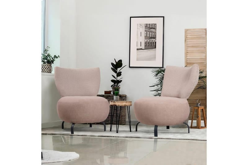 Lolya Fåtölj - Rosa/Natur - Möbler - Stolar & fåtöljer - Fåtölj - Fåtölj utan armstöd