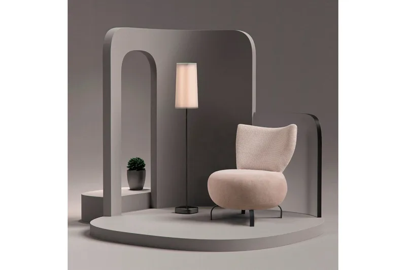 Lolya Fåtölj - Rosa/Natur - Möbler - Stolar & fåtöljer - Fåtölj - Fåtölj utan armstöd