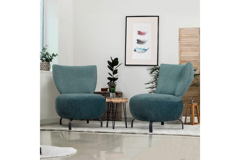Lolya Fåtölj - Turkos/Natur - Möbler - Stolar & fåtöljer - Fåtölj - Fåtölj utan armstöd