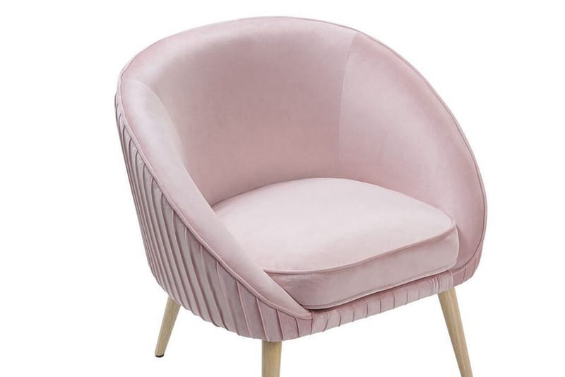 Skaten Sammetsfåtölj - Rosa - Möbler - Stolar & fåtöljer - Fåtölj - Fåtölj utan armstöd