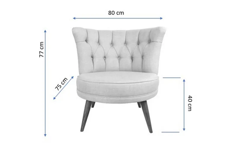 Vollbracht Fåtölj utan Armstöd - Röd - Möbler - Stolar & fåtöljer - Fåtölj - Fåtölj utan armstöd