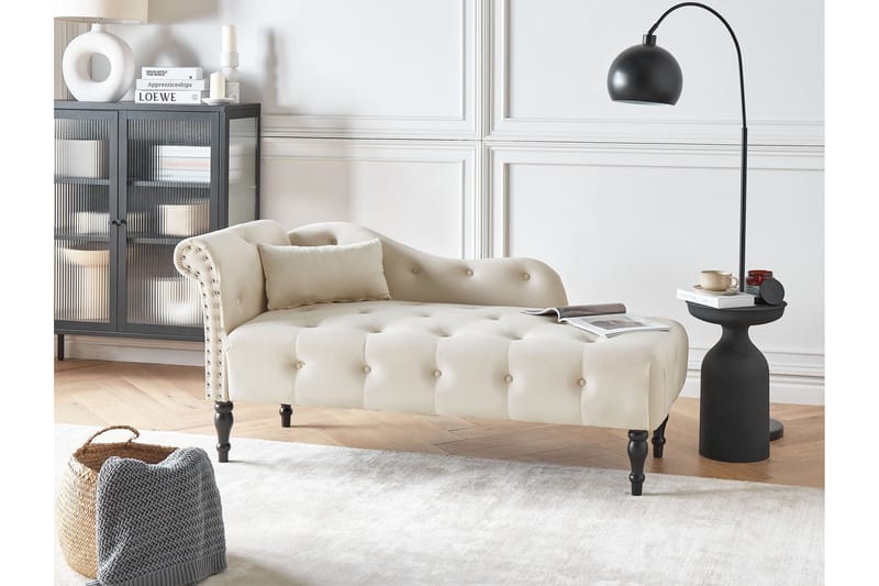 Frostorp Schäslong 152 cm - Beige/Svart - Möbler - Stolar & fåtöljer - Fåtölj - Schäslongfåtölj & divanfåtölj