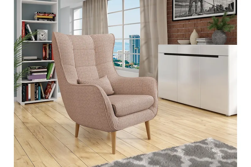 Gabi Fåtölj - Rosa - Möbler - Stolar & fåtöljer - Fåtölj - Öronlappsfåtölj