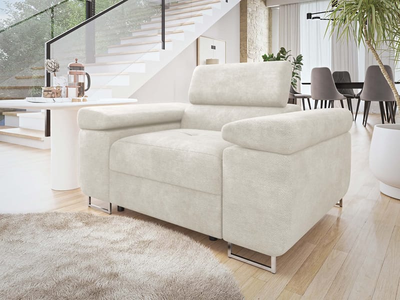 Gabina Modern Fåtölj i Tyg - Beige - Möbler - Stolar & fåtöljer - Fåtölj