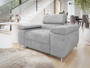 Gabina Modern Fåtölj i Tyg - Grå - Möbler - Stolar & fåtöljer - Fåtölj