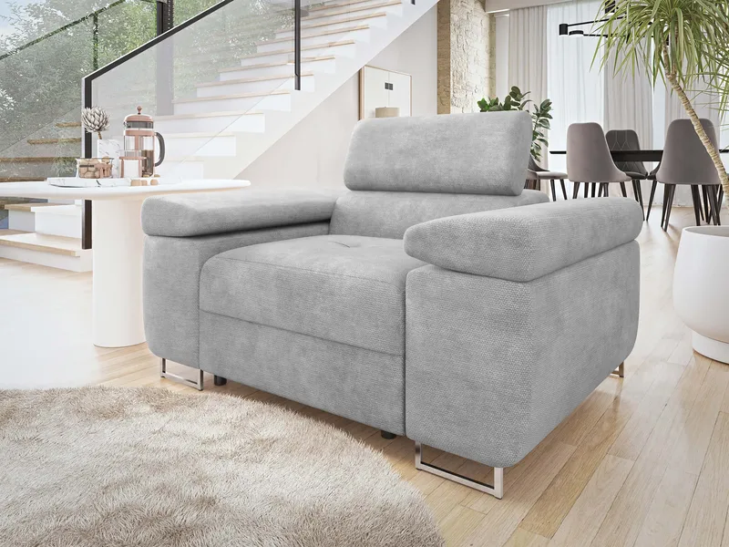 Gabina Modern Fåtölj i Tyg - Grå - Möbler - Stolar & fåtöljer - Fåtölj