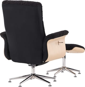 Hagön reclinerfåtölj med fotpall - Svart/oljad ek - Antracit teddy - Möbler - Stolar & fåtöljer - Fåtölj - Fåtölj med fotpall