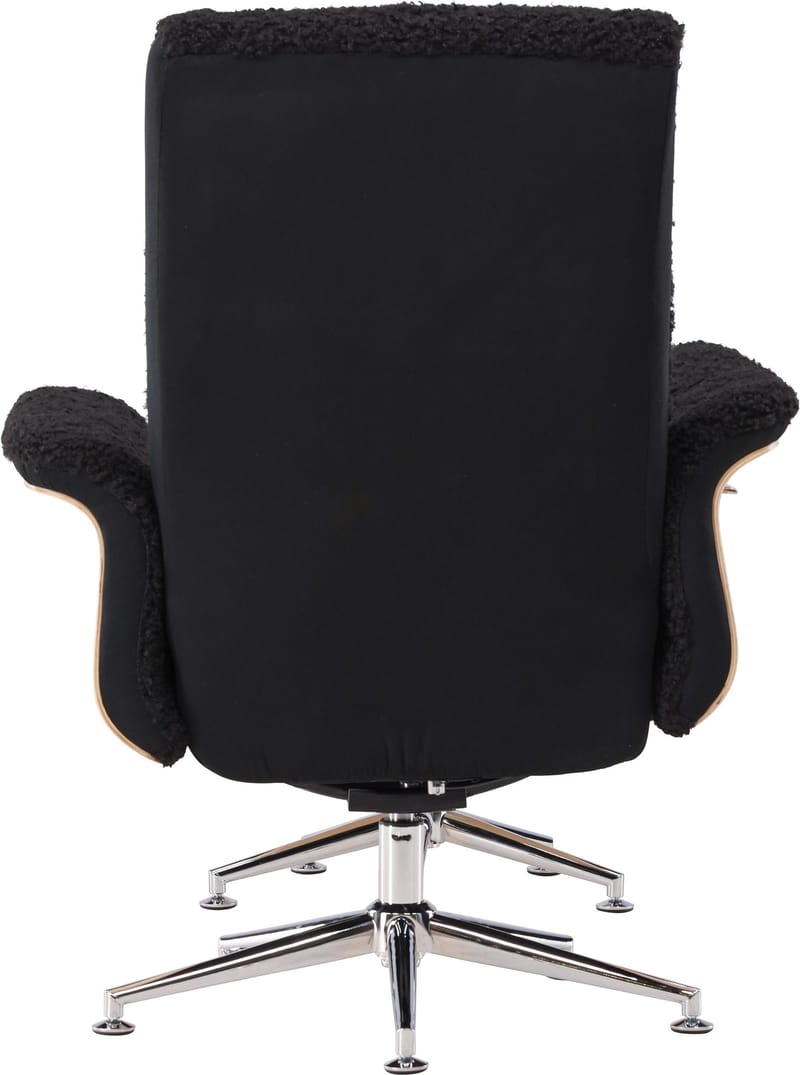 Hagön reclinerfåtölj med fotpall - Svart/oljad ek - Antracit teddy - Möbler - Stolar & fåtöljer - Fåtölj - Fåtölj med fotpall