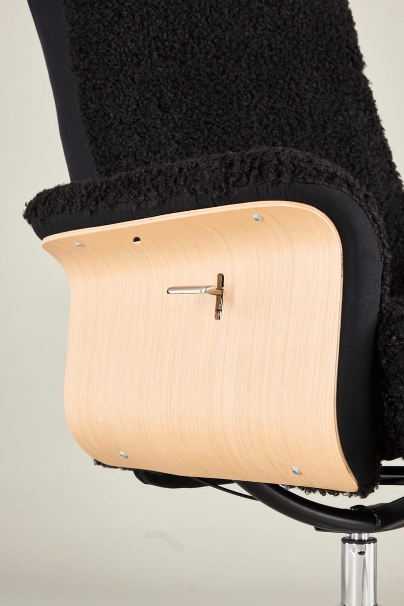 Hagön reclinerfåtölj med fotpall - Svart/oljad ek - Antracit teddy - Möbler - Stolar & fåtöljer - Fåtölj - Fåtölj med fotpall