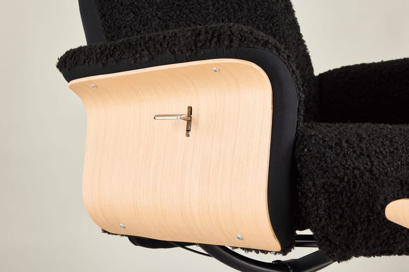 Hagön reclinerfåtölj med fotpall - Svart/oljad ek - Antracit teddy - Möbler - Stolar & fåtöljer - Fåtölj - Fåtölj med fotpall