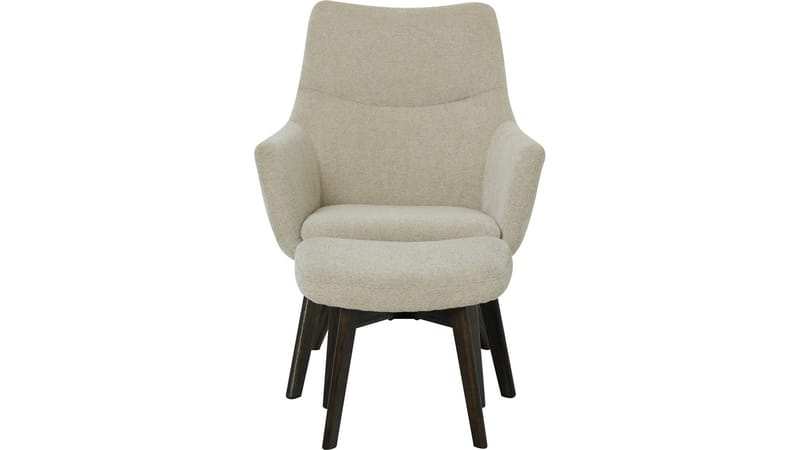 Halren Fåtölj med fotpall - creme - Möbler - Stolar & fåtöljer - Fåtölj