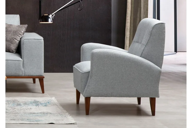 Heiss Fåtölj med Armstöd - Grå - Möbler - Stolar & fåtöljer - Fåtölj