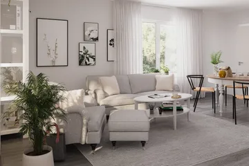 Howard Classic Fåtölj med Fotpall - Grå - Möbler - Stolar & fåtöljer - Fåtölj - Fåtölj med fotpall
