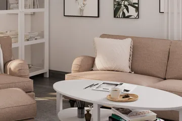 Howard Classic Fåtölj med Fotpall - Mörkbeige - Möbler - Stolar & fåtöljer - Fåtölj - Fåtölj med fotpall
