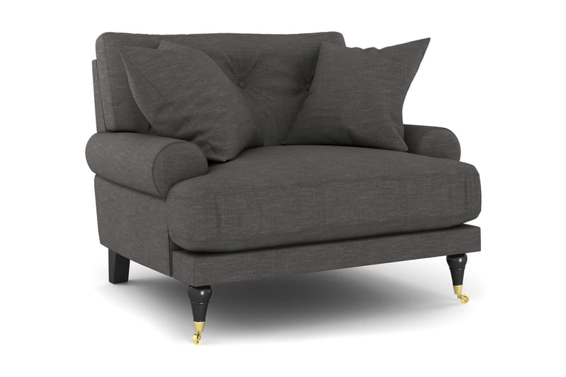 Andrew Fåtölj - Mörkgrå/Mässing - Möbler - Stolar & fåtöljer - Fåtölj - Howard fåtölj