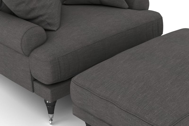 Andrew Fåtölj med Fotpall - Mörkgrå/Krom - Möbler - Stolar & fåtöljer - Fåtölj - Howard fåtölj