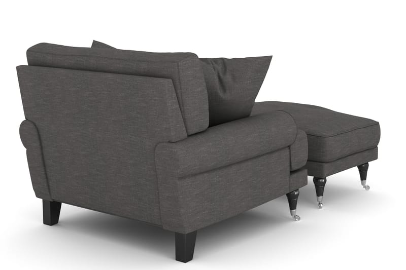 Andrew Fåtölj med Fotpall - Mörkgrå/Krom - Möbler - Stolar & fåtöljer - Fåtölj - Howard fåtölj