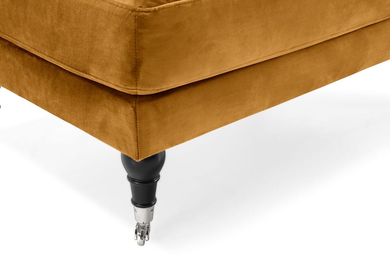 Andrew Fåtölj med Fotpall Sammet - Amber/Krom - Möbler - Stolar & fåtöljer - Fåtölj - Howard fåtölj