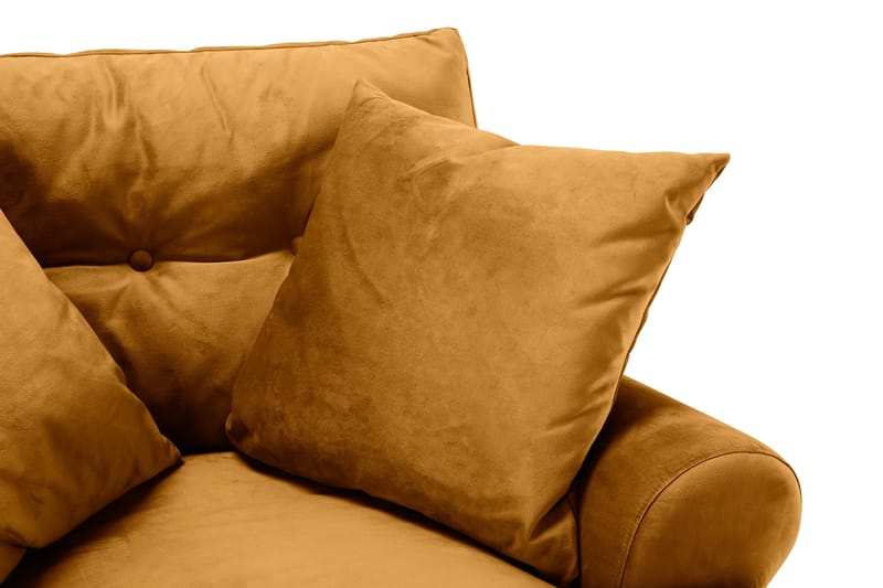 Andrew Fåtölj med Fotpall Sammet - Amber/Mässing - Möbler - Stolar & fåtöljer - Fåtölj - Howard fåtölj