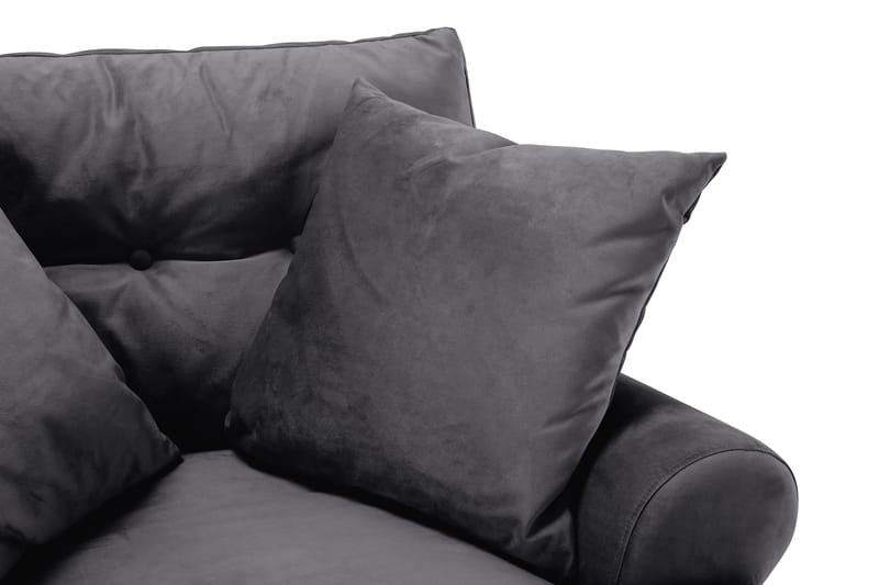 Andrew Fåtölj med Fotpall Sammet - Mörkgrå/Mässing - Möbler - Stolar & fåtöljer - Fåtölj - Howard fåtölj