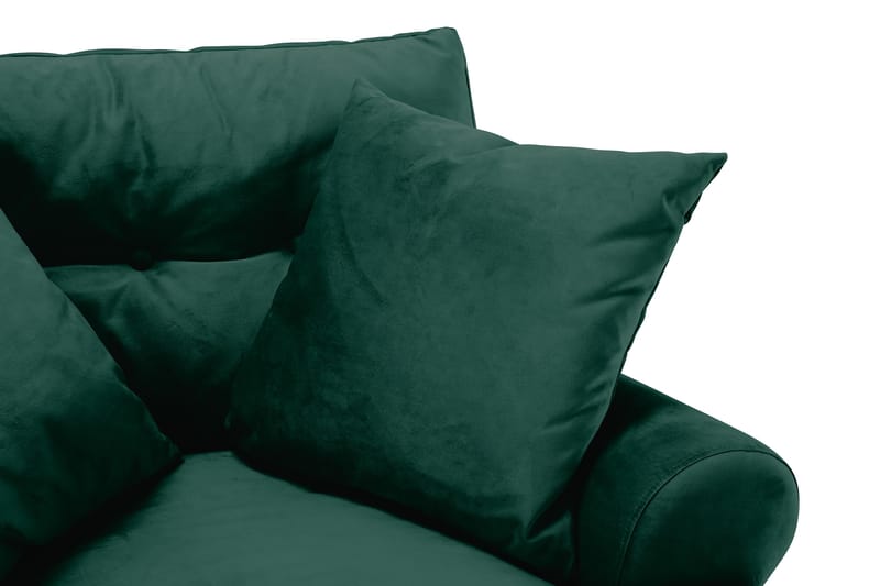 Andrew Fåtölj med Fotpall Sammet - Mörkgrön/Krom - Möbler - Stolar & fåtöljer - Fåtölj - Howard fåtölj