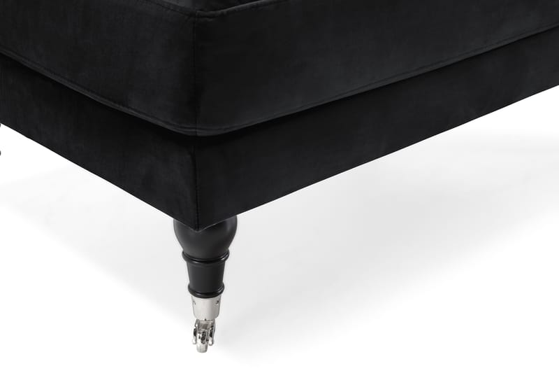 Andrew Fåtölj med Fotpall Sammet - Svart/Krom - Möbler - Stolar & fåtöljer - Fåtölj - Howard fåtölj