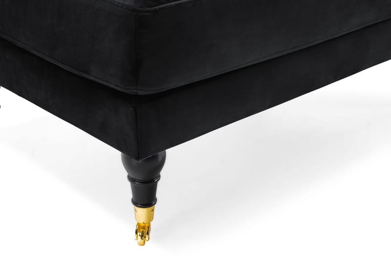 Andrew Fåtölj med Fotpall Sammet - Svart/Mässing - Möbler - Stolar & fåtöljer - Fåtölj - Howard fåtölj